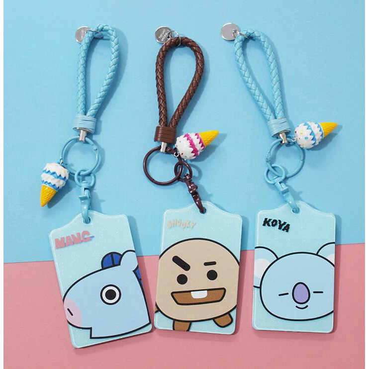 BTS BT21 Dây Đeo Thẻ Tên In Hình Các Nhân Vật Bt21 Của Bts