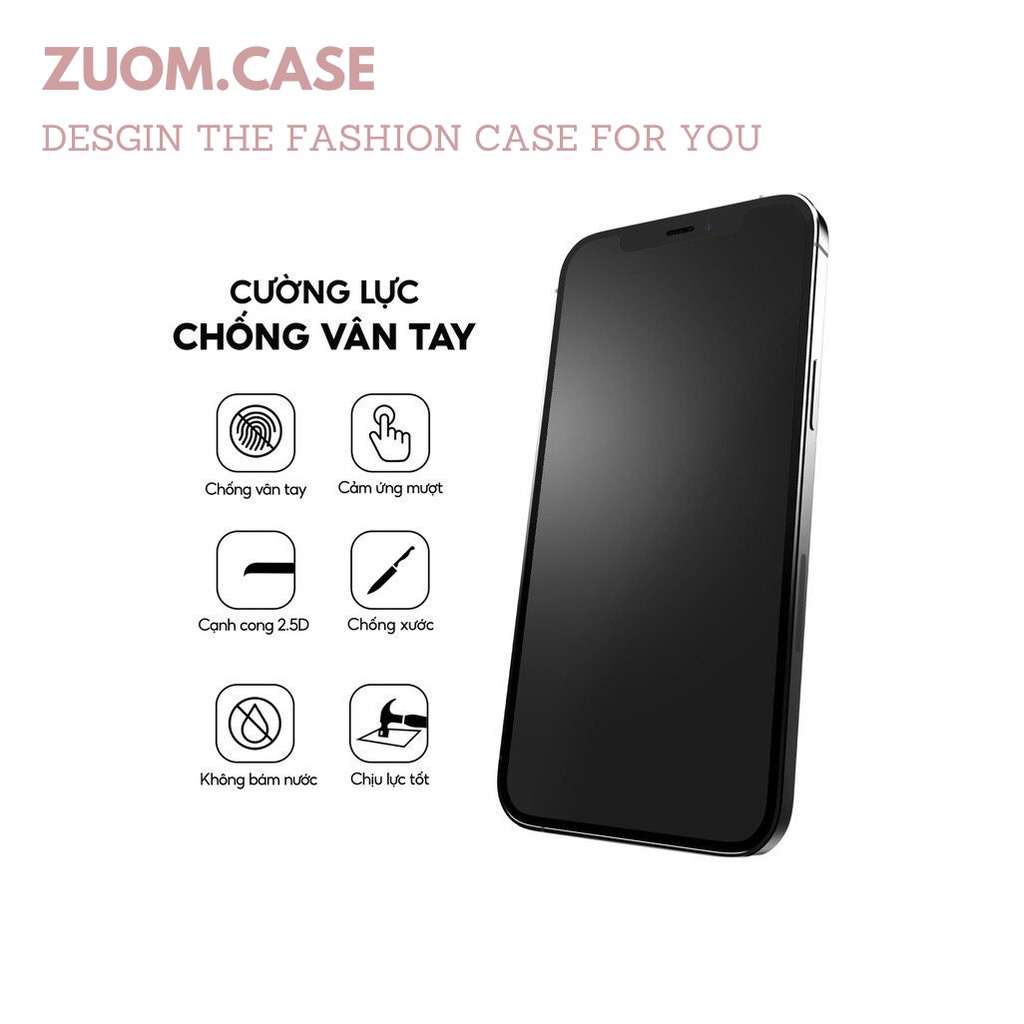 Kính cường lực iphone 9H MATTE GLASS chống vân tay 6/6plus/6s/6splus/7/7plus/8/8plus/x/xs/11/12/13/pro/max/promax