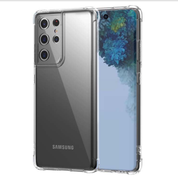 Ốp trong suốt samsung S21 ultra dẻo chống sốc 4 góc âm thanh 3D