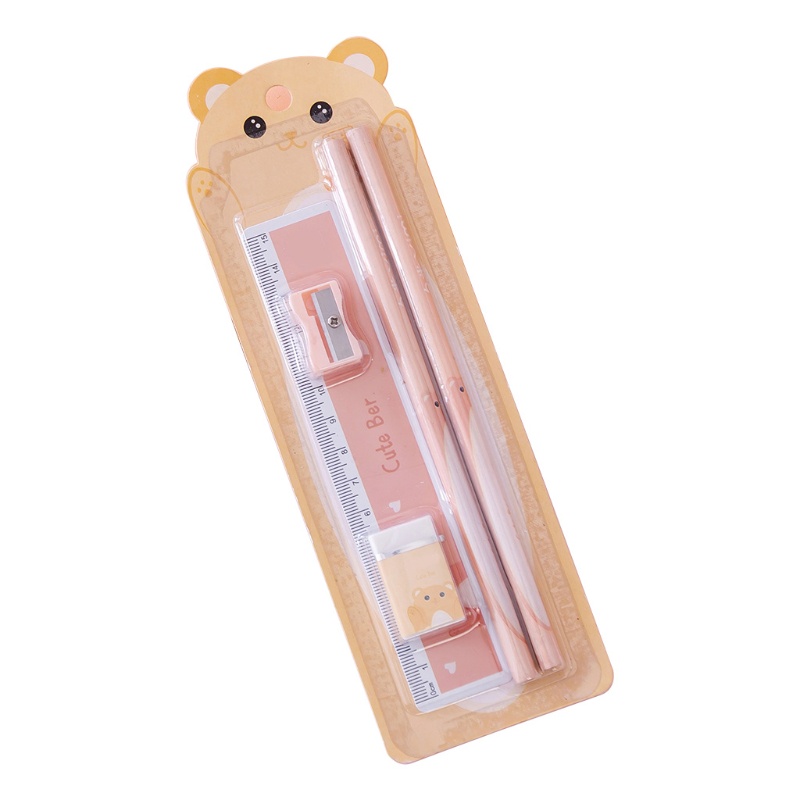 Bộ 5 dụng cụ bút chì kèm gôm tẩy cho bé