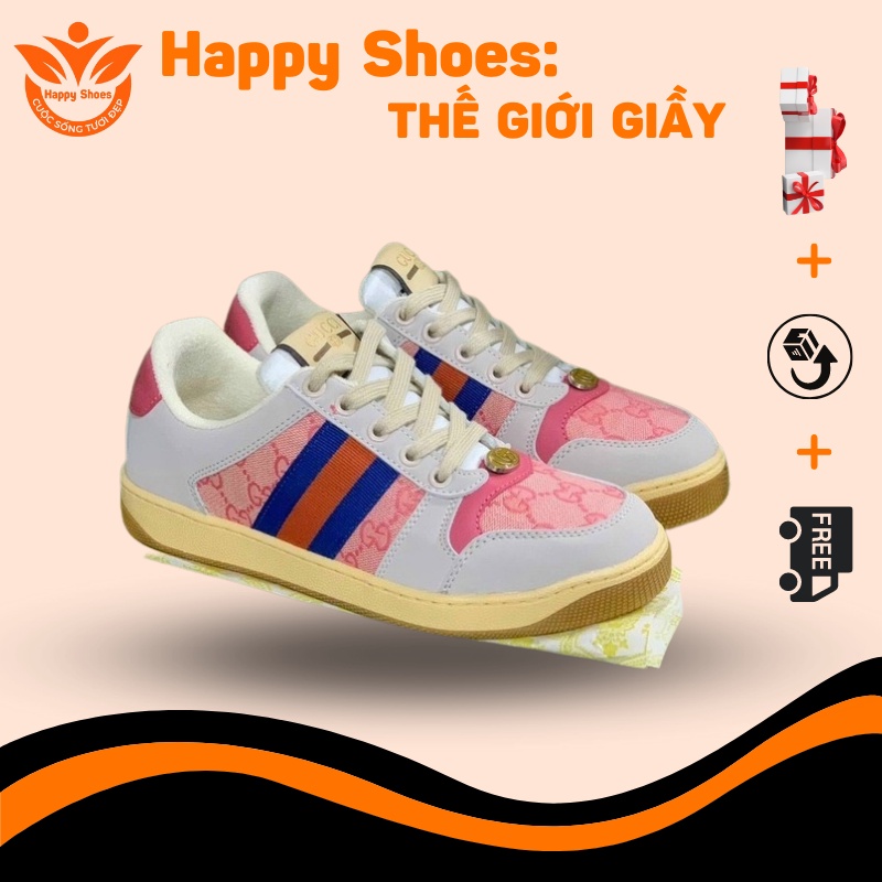 Giầy Thể Thao Nam Nữ Sơn Tùng - Giày Sneaker Hồng 3 Vạch Cao Cấp, Đế Đúc Êm Ái, Mầu Nổi Trội Đi Chơi Đi Học