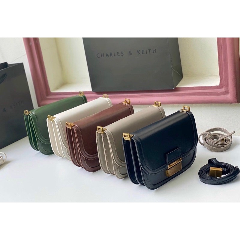 Túi xách nữ đeo chéo, đeo vai dáng bầu 2 ngăn  size 22 Full màu chuẩn hãng