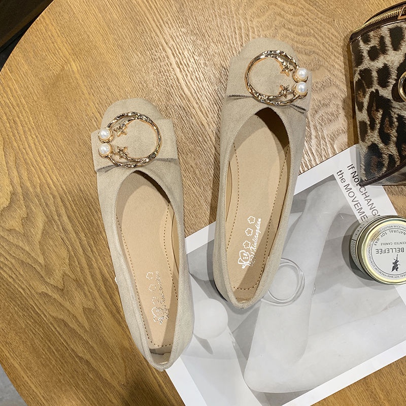 Giày Búp Bê Mũi Vuông Đế Bằng Thời Trang Cho Nữ