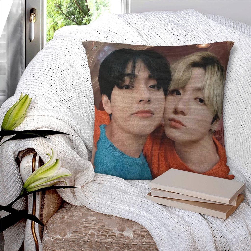 Vỏ Gối Tùy Chỉnh In Hình bts taekook Thêm Chữ Tiếng Anh Hoặc logo - Cá Nhân Hóa Ảnh Cưới Giữ Thêm Vỏ Gối grandma
