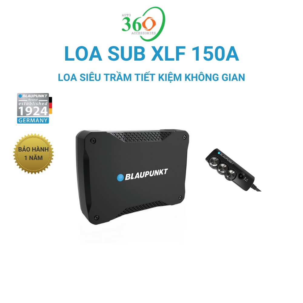 Loa Sub loa siêu trầm Blaupunkt XLf 150 A chính hãng, lắp gầm ghế tiết kiệm không gian xe ô tô