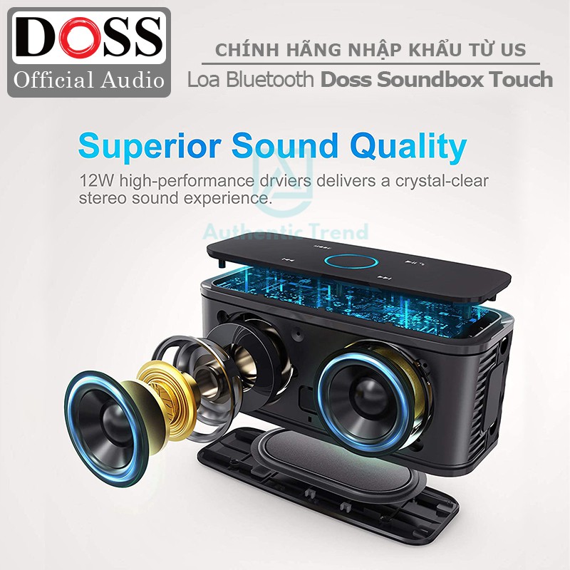 Loa Di Động DOSS Soundbox Touch bluetooth V4.0 Chính Hãng nhập khẩu