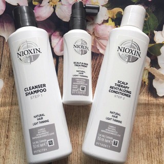Combo dầu gội xả dưỡng tóc và tinh chất chống rụng tóc nioxin số 1 150ml x 2 /50ml