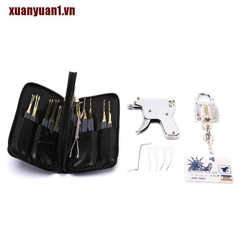 【XUANYUAN1】40Pcs Unlocking Lock Pick Set Key Extractor Transparent Practice Padlock Tool