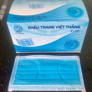 Khẩu trang y tế💥Khẩu trang y tế 4 lớp Việt Thắng kháng khuẩn [1 cái]