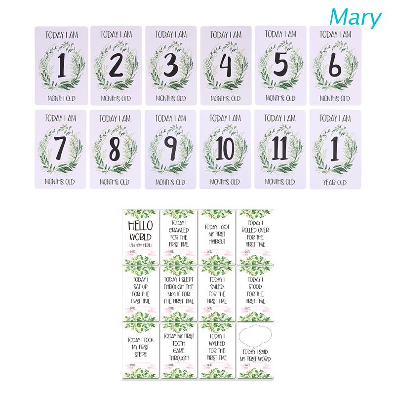 Thẻ Giấy Dán Đánh Dấu Tháng Làm Phụ Kiện Chụp Ảnh Cho Bé Sơ Sinh