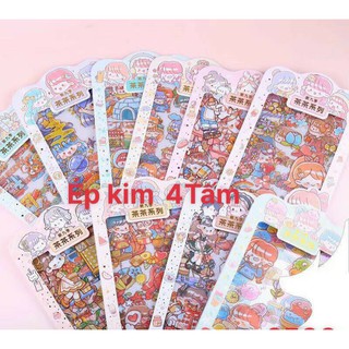 Stiker ép kim 4 tấm