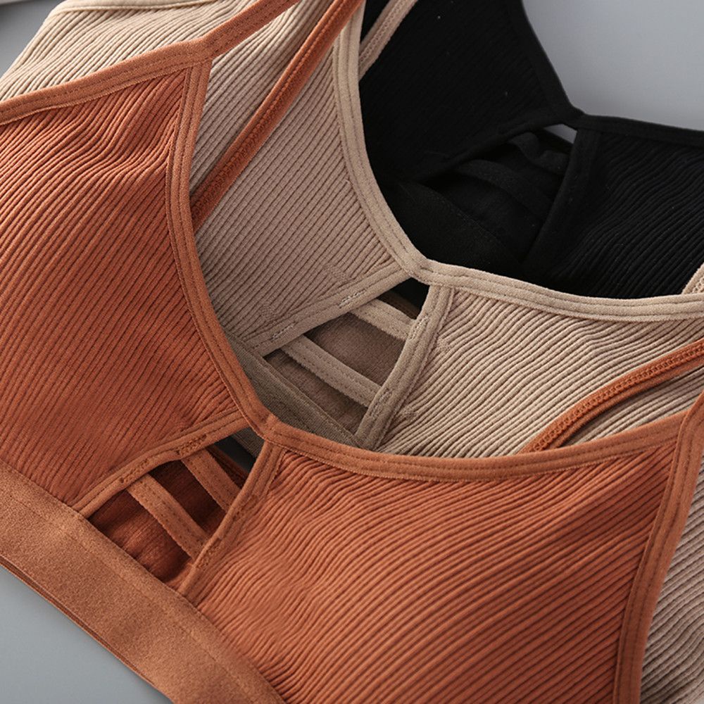MOILY Breathable Tank Crop Tops Sports Comfy Underwear Summer Camisole Streetwear Hollow Out Sexy Lingerie Women Girl Unpadded Push Up Bra Seamless Bralette/Multicolor