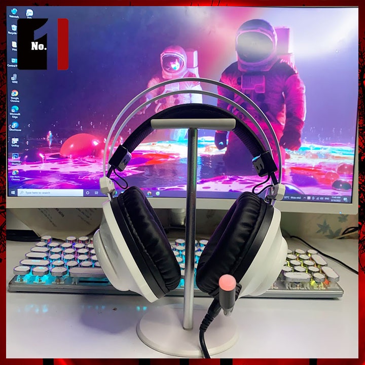 Tai Nghe Chụp Tai Gaming Màu Trắng Zidli SH320V Led RGB Tai Nghe Headphone Máy Tính Laptop Có Mic Âm Thanh Hay Có Dây