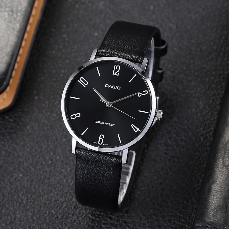 Đồng hồ nam dây da Casio Anh Khuê MTP-VT01L-1B2UDF