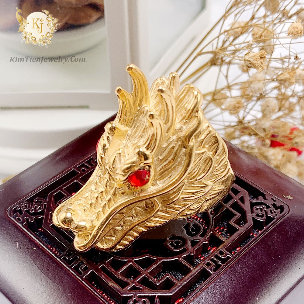 Nhẫn Nam Rồng Mạ Vàng 24K - Không Đen - Không Dị Ứng