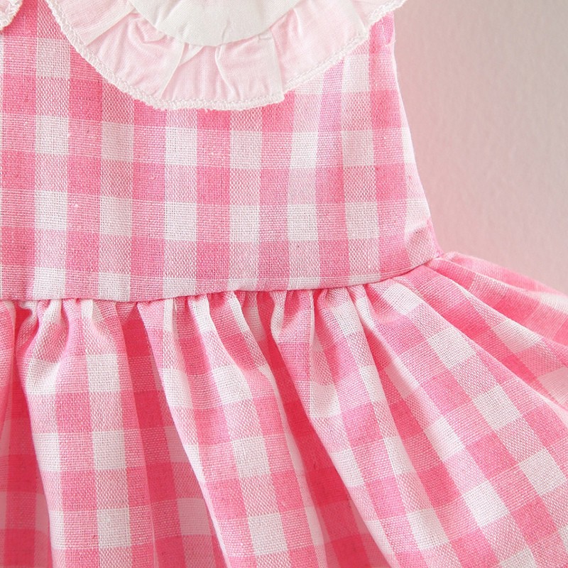 Đầm xòe không tay họa tiết quả cherry xinh xắn cho bé gái