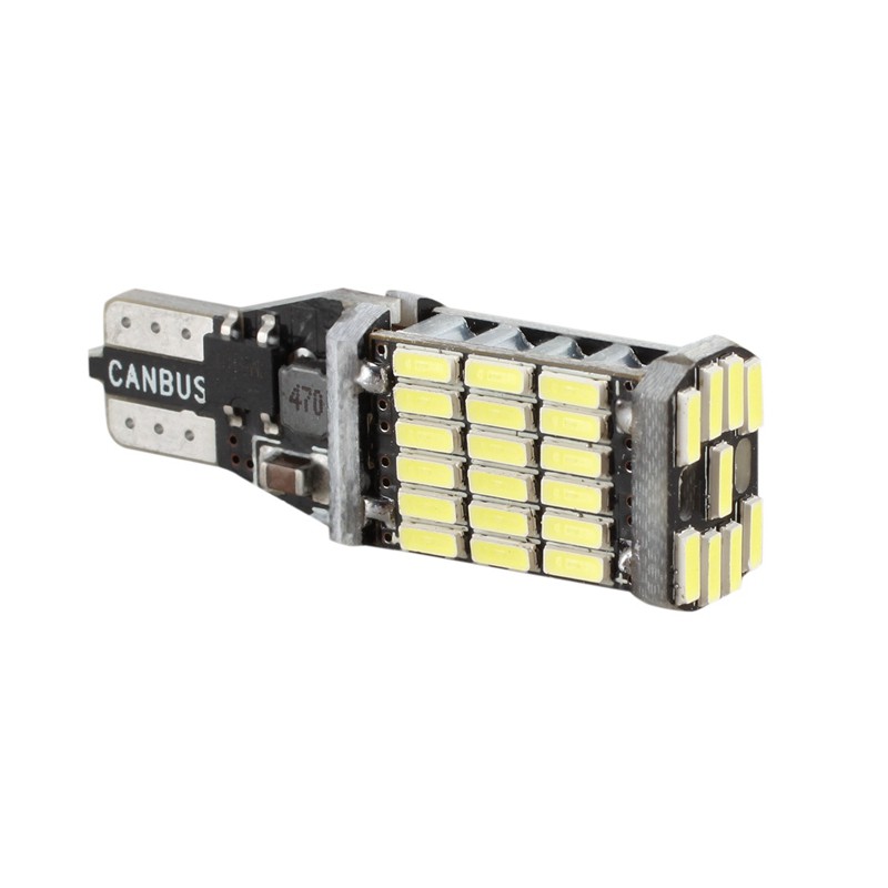 2 Đèn Led T15 W16W 45 Smd 4014 6000k Cho Xe Hơi