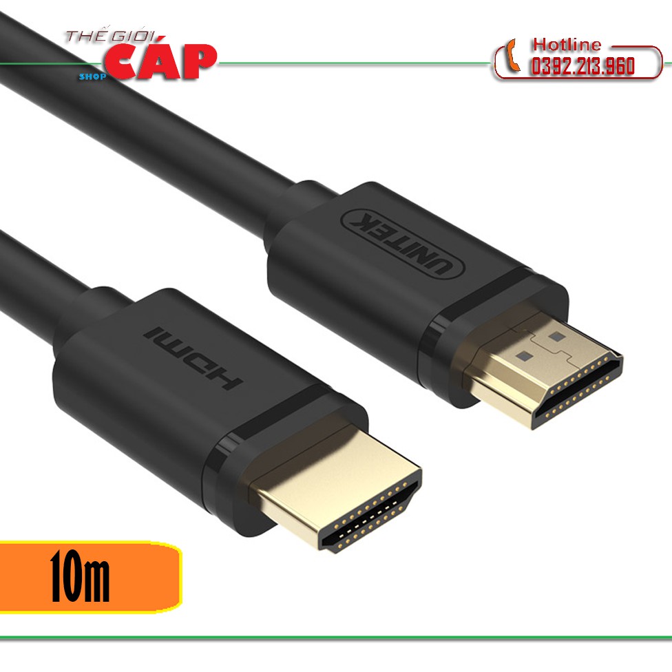 Dây HDMI 2 đầu đực 10m Unitek Y-C142