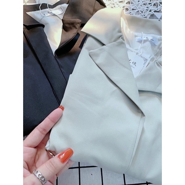 Siêu phẩm set Vét 3 món phong cách Blazer Hàn Quốc