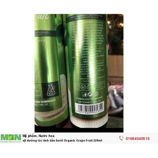 Xịt Dưỡng Tóc Tinh Dầu Bưởi ORGANIC GRAPE FRUIT