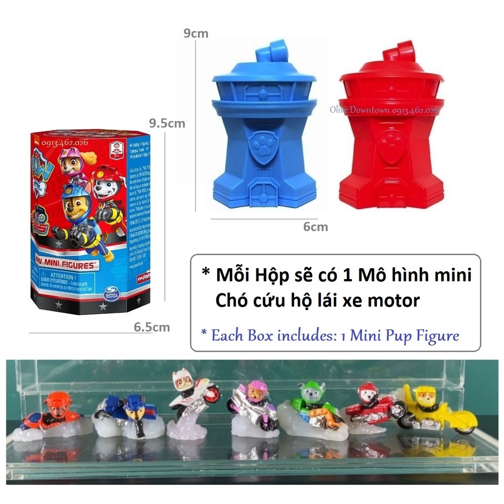 ⭐️ HỘP Chó cứu hộ lái xe moto phim Những chú chó cứu hộ - Paw Patrol Pup Squirters