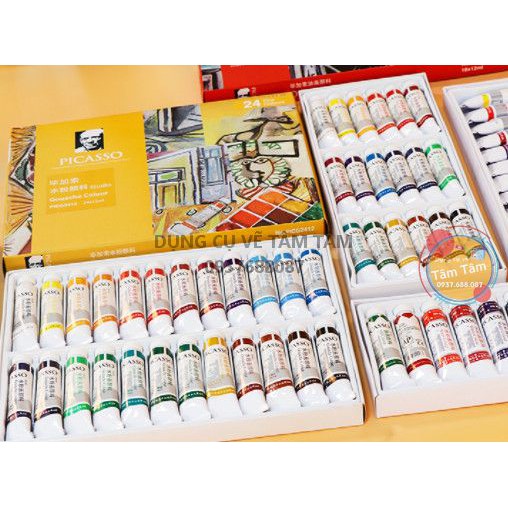 Màu Gouache Picasso dung tích 12ml, Picasso Gouache Colour-