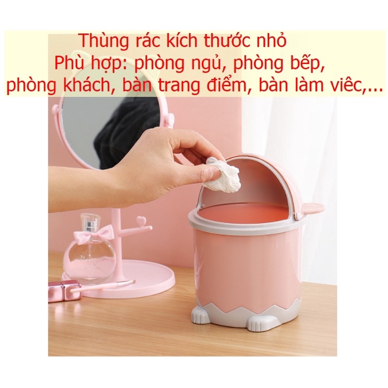 Thùng Rác Để Bàn Hình Gấu