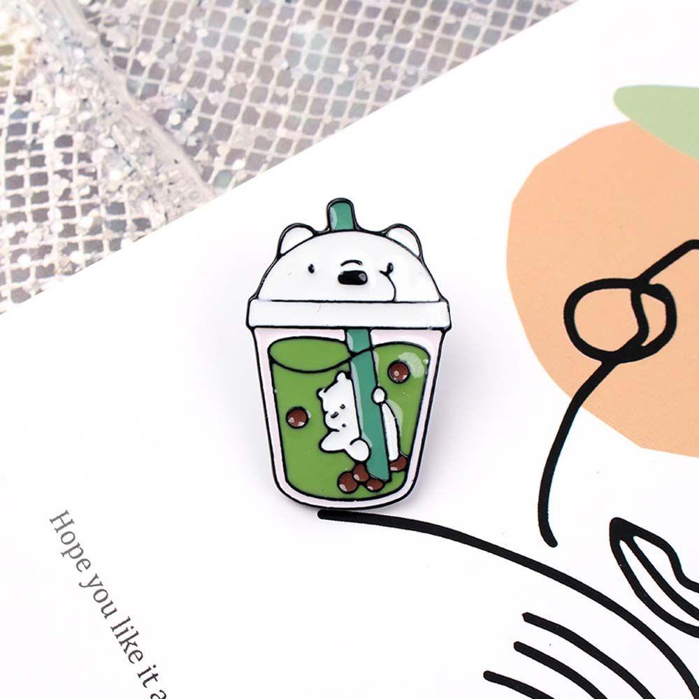 Mocho Ghim Cài Áo Hình We Bare Bears / Trà Sữa Tinh Tế