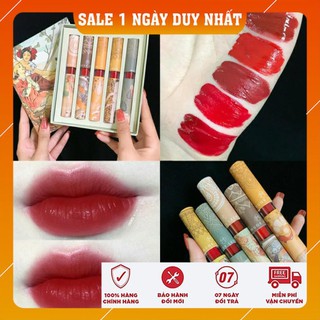 Full set 5 Cây Son Kem Cổ Trang Siêu Lì, Mịn, Đẹp Mugeleen Nội Địa 5 Màu Hottrend