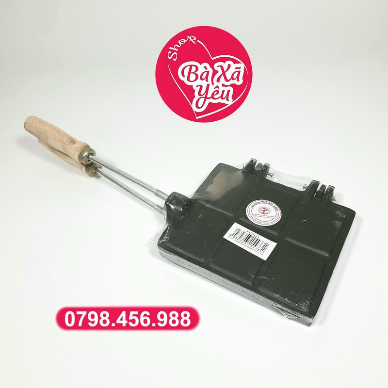 Khuôn bánh kẹp tàn ong chống dính vuông Huỳnh Anh - BX0595