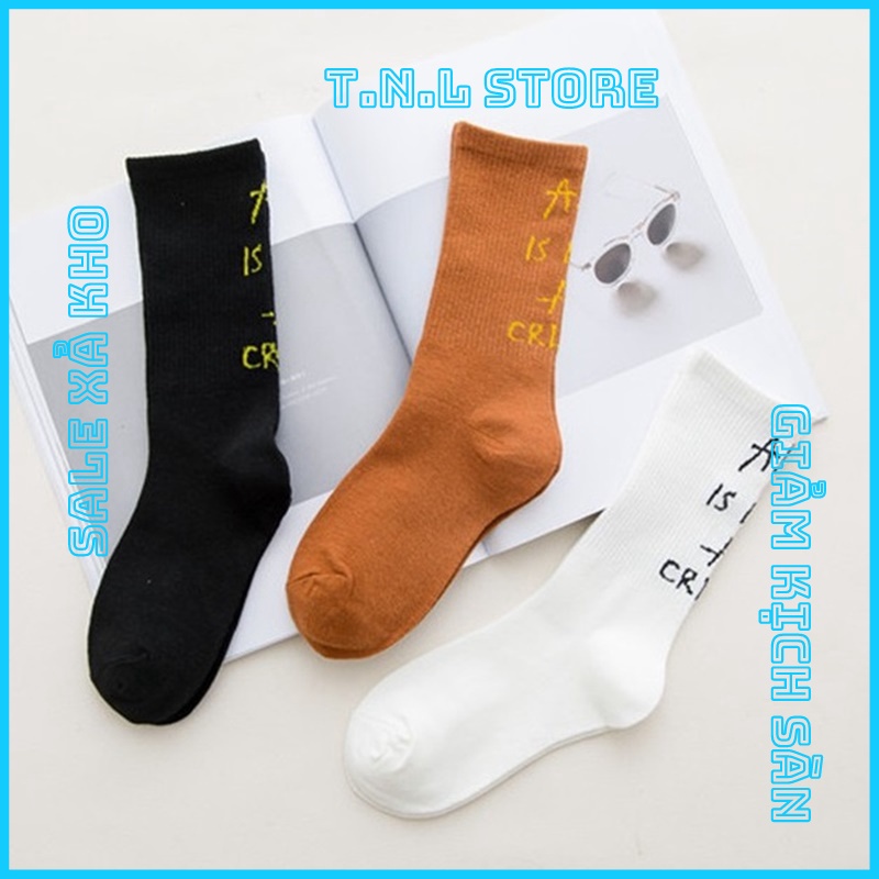 Tất vớ cổ cao dài Art thời trang unisex nam nữ thể thao cao cấp