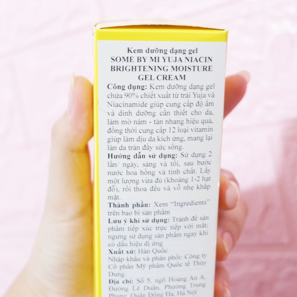 Kem Dưỡng Ẩm, Làm Sáng Da, Mờ Thâm Some By Mi Yuja Niacin Brightening Moisture Gel Cream 100ml