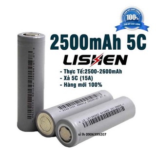 Cell Pin Lishen 18650 2500mAh xả cao 15A