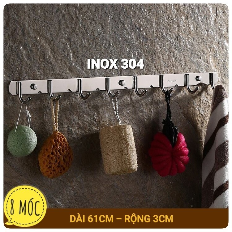 Móc Treo Quần Áo Bằng Thép Không Gỉ 304 Treo Đồ Tủ Áo, Phòng Tắm, Phòng Bếp Chuẩn Hàng Sử Dụng Dài Lâu - Sentaku