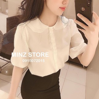 [SIÊU RẺ] ÁO SƠ MI NỮ CỔ BÈO SIÊU XINH
