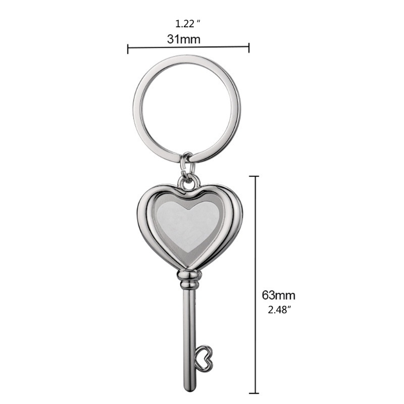 Móc Khóa Hình Trái Tim Màu Trắng Xinh Xắn