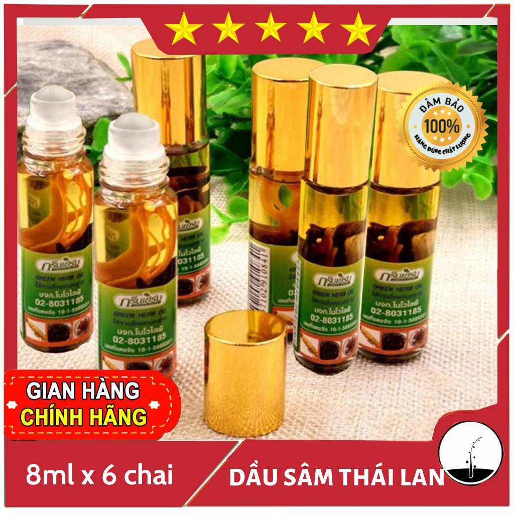 [Giá sỉ] [Rẻ vô địch] Hàng Chuẩn Combo 6 Chai Dầu Gió Thảo Dược Sâm Thái Lan Chính Hãng- Hàng Xách tay Thái Lan