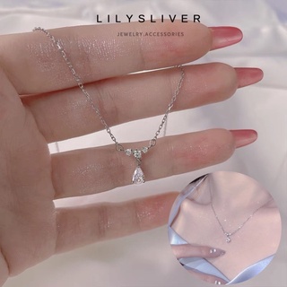 Dây chuyền bạc nữ giọt sương chất liệu bạc s925 - Lily Silver