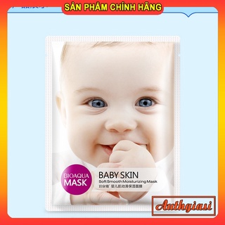 Mặt nạ Bioaqua Baby skin em bé màu hồng tím cấp nước làm mềm sáng da