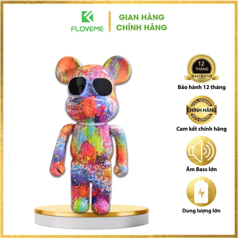 Loa Nghe Nhạc Bluetooth Cầm Tay TWS-LS02B Hình Gấu Bearbrick Loa Blutooth Di Động Không Dây Dễ Thương