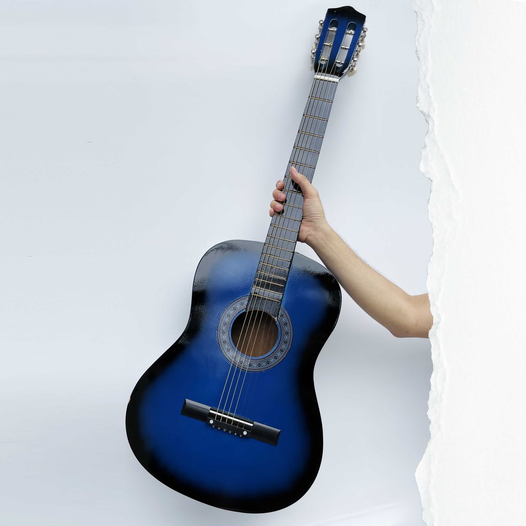 Đàn Guitar acoustic màu xanh dương dáng D - HÀNG CÓ SẴN