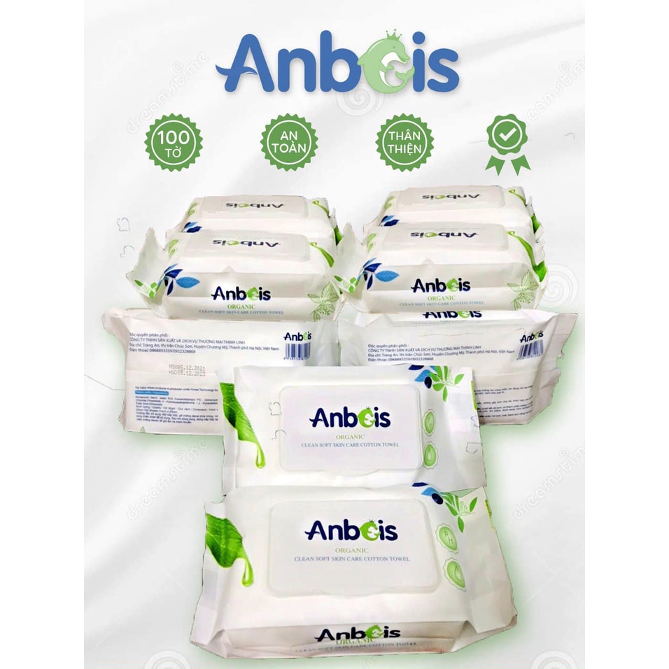 Khăn ướt y tế ANBEIS kháng khuẩn, không mùi  - 100 tờ