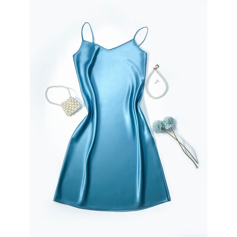 Đầm VERA hai dây satin dáng dài - 0115