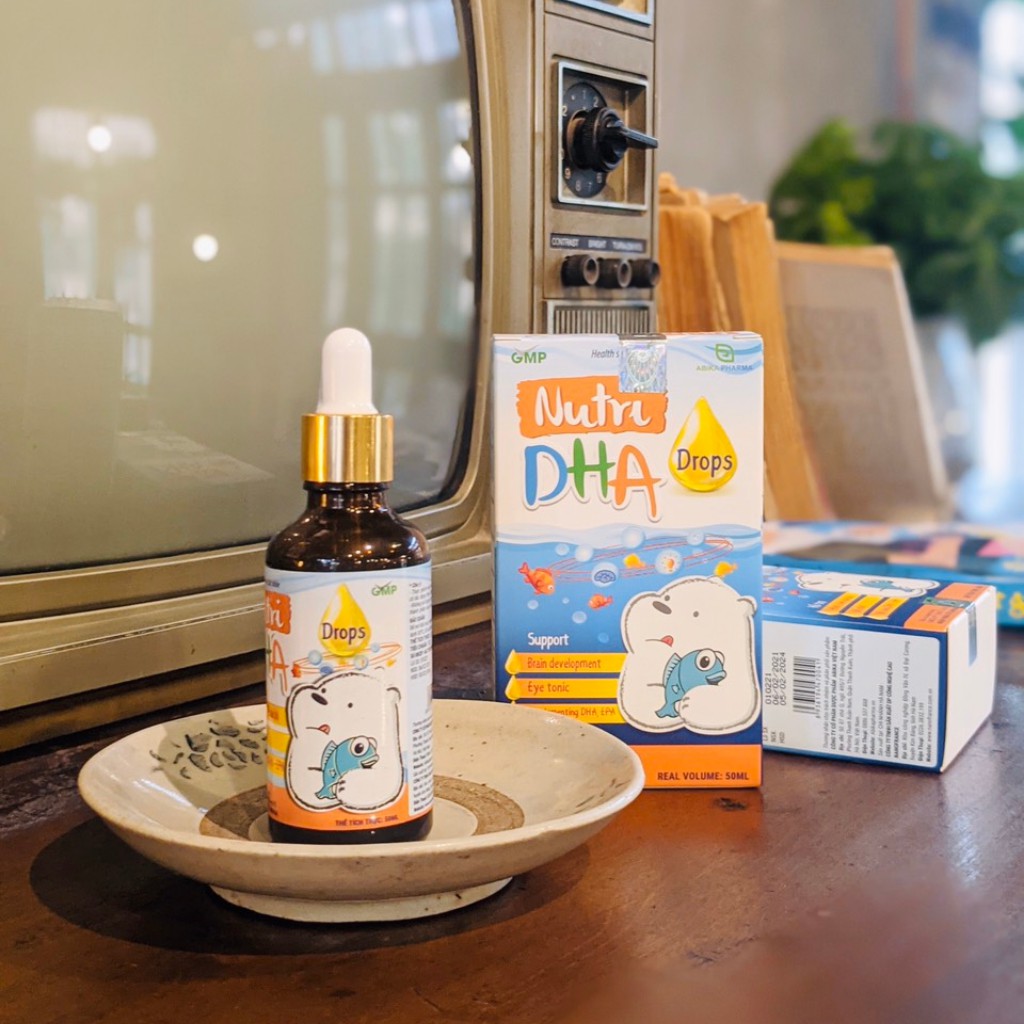 Nutri DHA Drop – DHA dạng nhỏ giọt, Hương chanh tự nhiên - Bổ sung DHA, EPA giúp phát triển não bộ, tăng cường tập trung