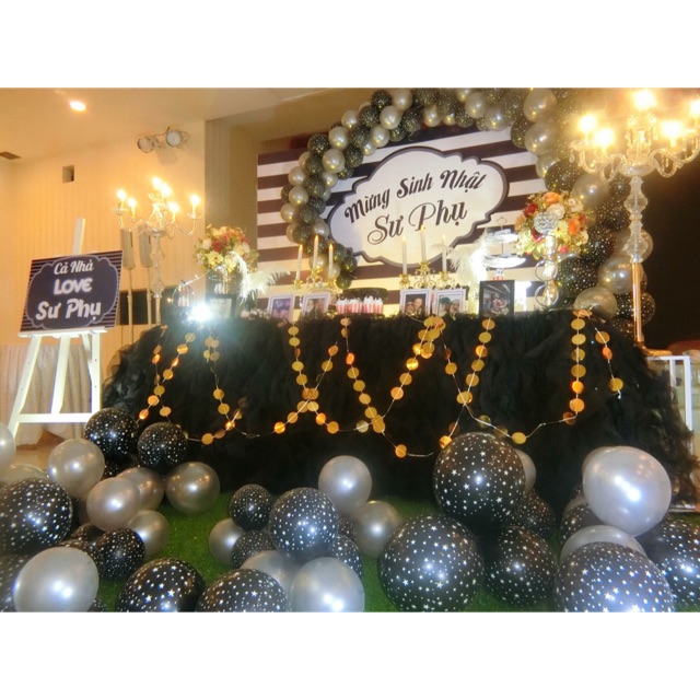 Combo 20 vỏ bóng đen và trong chấm sao, chấm bi