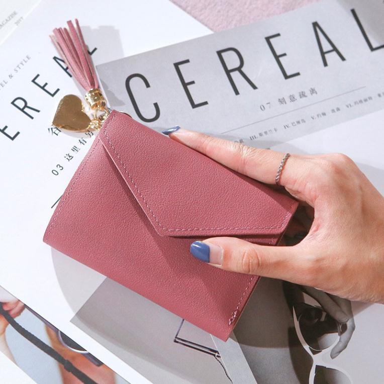 Ví nữ nhỏ nhiều ngăn cầm tay mini gấp 3 thời trang cute dễ thương giá rẻ LUKAMO VD70