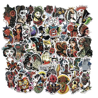 Bộ 50 miếng dán hình xăm ông già đi học