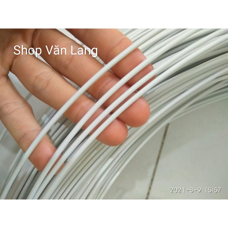 10 Mét Dây Thép Bọc Nhựa Màu Trắng 2,5 li và 3,5 li