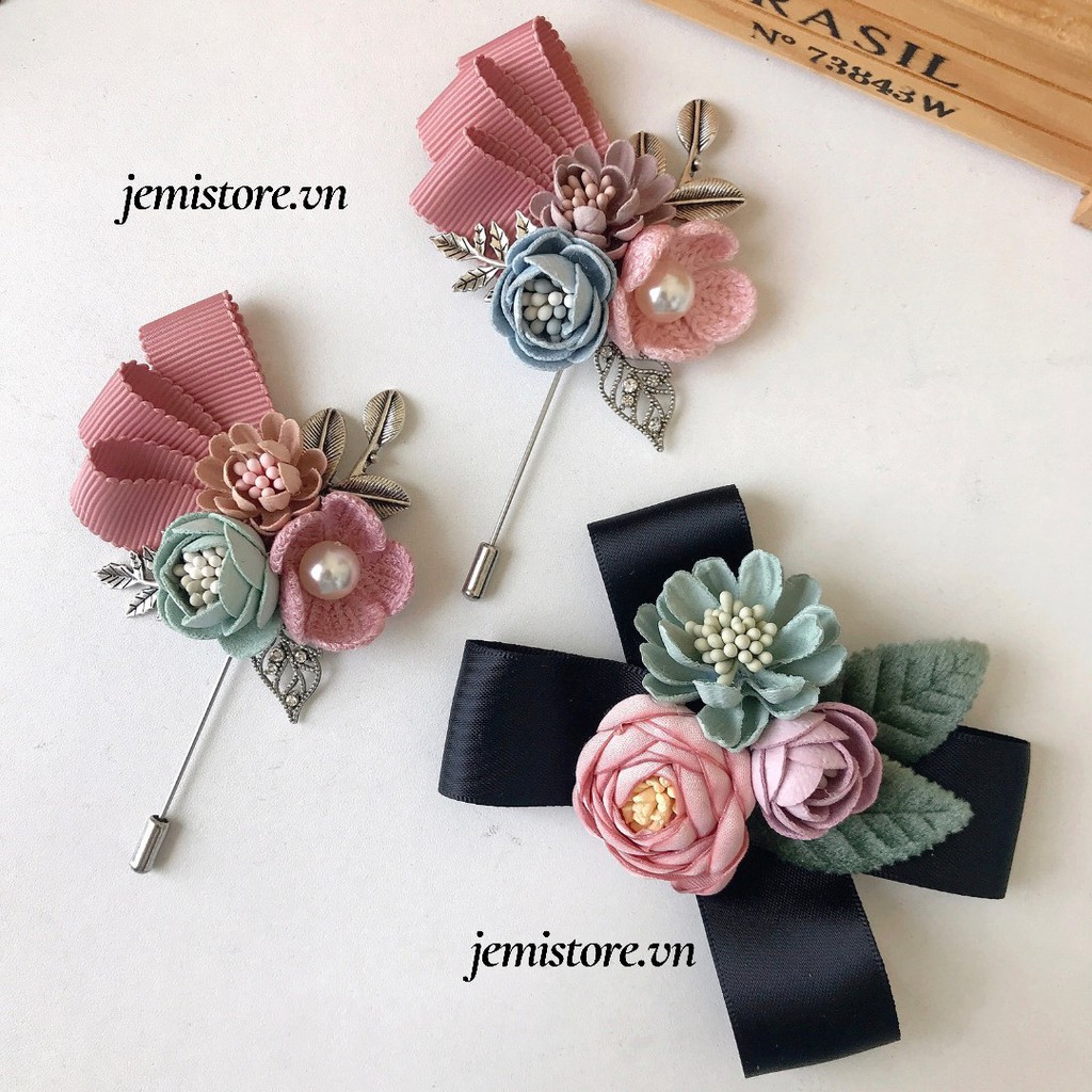 Hoa Cài Áo, Trâm Ghim Cài Váy Nữ Handmade Jemistore