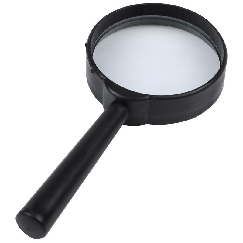 Black plastic 5X zoom Hand-held magnifying glass diameter 40MM Black plastic pocket Frame 40 mm Lens 5 x Magnifier Glass magnifier